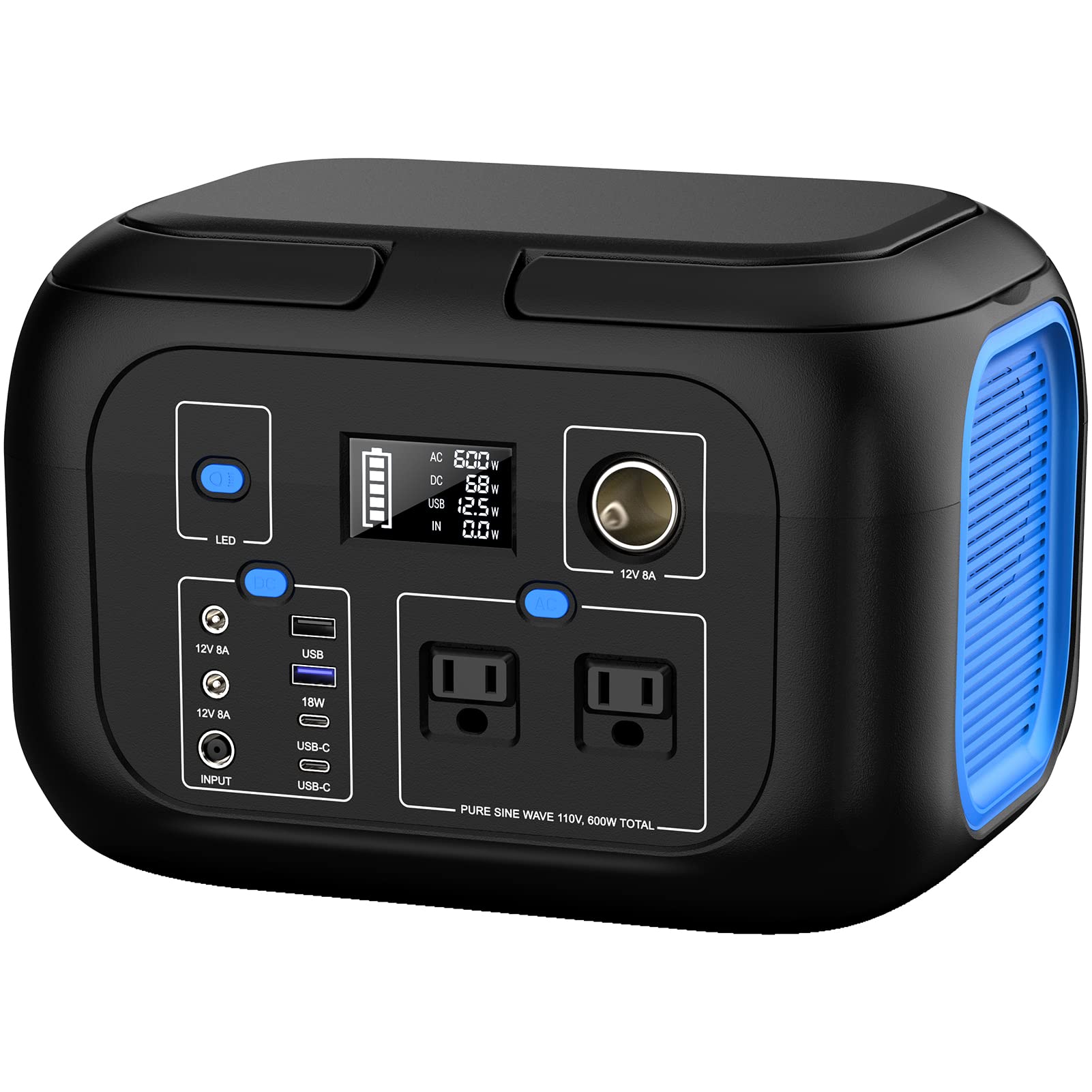 600W出力 アウトドア 79200mAh286Wh ポータブルバッテリー